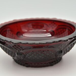 Elegant Red Glass Bowl Avon